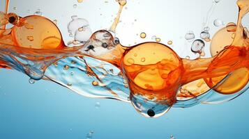 resumen vistoso suave bebida burbuja, chapoteo efecto, ai generativo foto