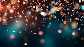 Abstract bokeh Background defocused lights sparkle, glitter, AI Generative photo