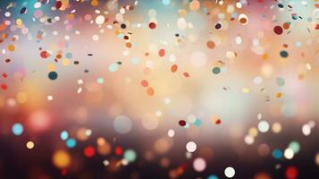 Abstract bokeh Background defocused lights sparkle, glitter, AI Generative photo