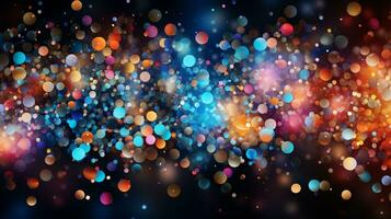 Abstract bokeh Background defocused lights sparkle, glitter, AI Generative photo