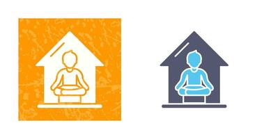 Yoga At home Vector Icon