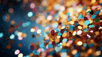 Abstract bokeh Background defocused lights sparkle, glitter, AI Generative photo