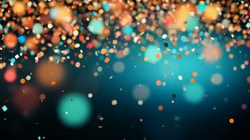 Abstract bokeh Background defocused lights sparkle, glitter, AI Generative photo