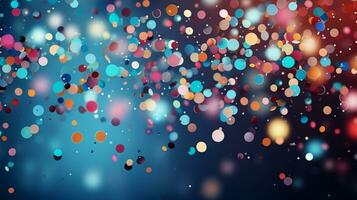 Abstract bokeh Background defocused lights sparkle, glitter, AI Generative photo