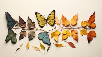 Butterflies on background. Conceptual photo of nature, AI Generative