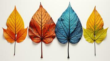 Colorful leaf season change concept photo