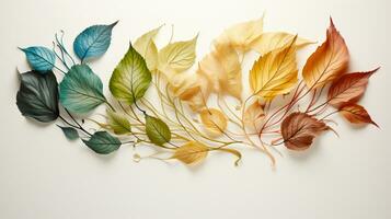 Colorful leaf season change concept photo