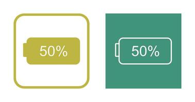 Unique Half Battery Vector Icon