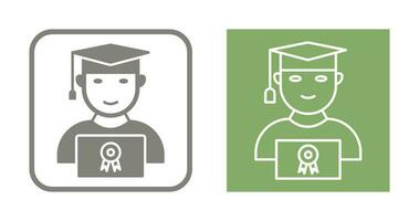 Unique Student Holding Degree Vector Icon