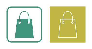 icono de vector de bolsa de compras única