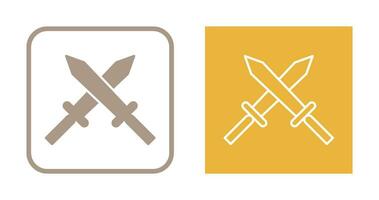 Unique Two Swords Vector Icon