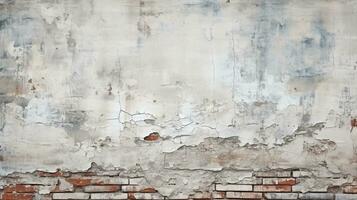 Abstract brick wall Old stained stucco texture, copy space, AI Generative photo