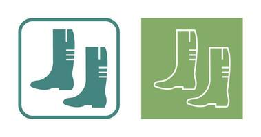 icono de vector de botas de jardinería