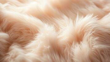 Soft wool texture, woolen fiber neutral beige, AI Generative photo