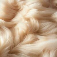 Soft wool texture, woolen fiber neutral beige, AI Generative photo