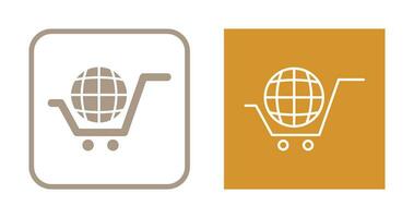 icono de vector de compras globales