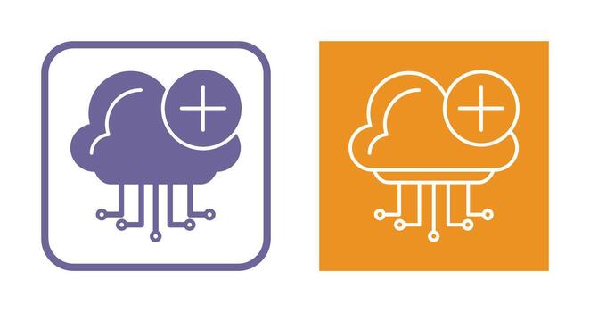 icono de vector de computación en la nube