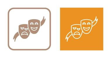 icono de vector de máscaras de teatro