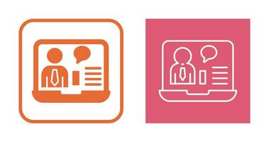 Online Job Interview Vector Icon