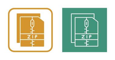 icono de vector de archivo zip