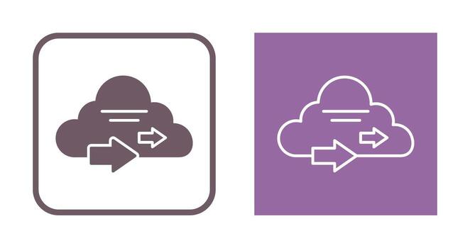 icono de vector de computación en la nube