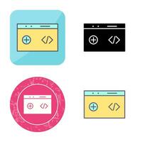 icono de vector de código limpio único