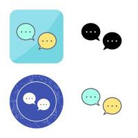 Unique Conversation Bubbles Vector Icon