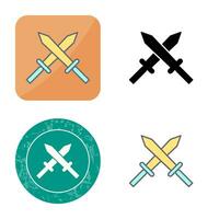 Unique Two Swords Vector Icon