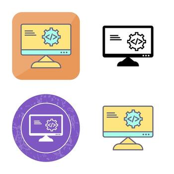 Unique Code Optimization Vector Icon
