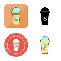 Unique Strawberry Milkshake Vector Icon