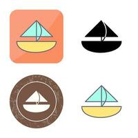 Small Yacht Vector Icon