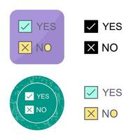 Yes No Option Vector Icon