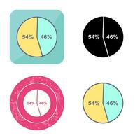 icono de vector de estadísticas de candidatos