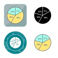 icono de vector de gráfico circular