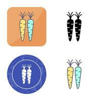 icono de vector de zanahorias