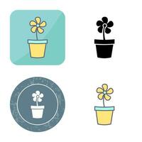 Flower Pot Vector Icon