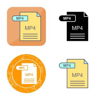 icono de vector de mp4