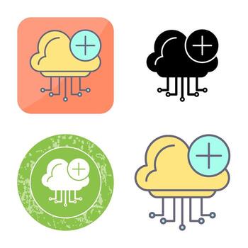 icono de vector de computación en la nube