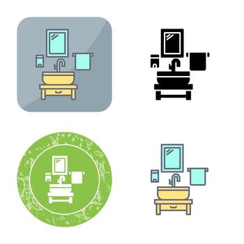 icono de vector de lavabo