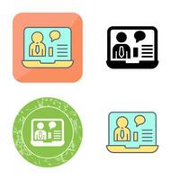 Online Job Interview Vector Icon