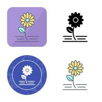 icono de vector de flores