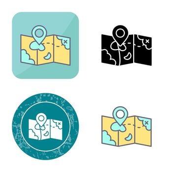 icono de vector de mapa