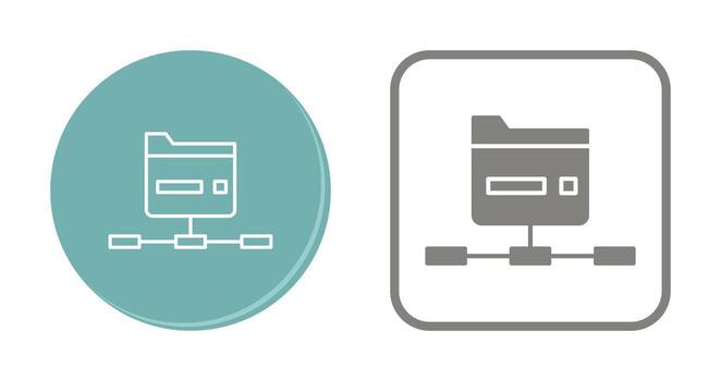 Network Folder Vector Icon