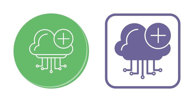 icono de vector de computación en la nube