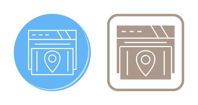 icono de vector de ubicación de mapa