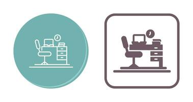 Office Desk Vector Icon