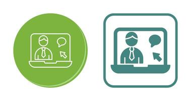 Online Interview Vector Icon