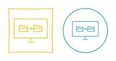 icono de vector de uso compartido de archivos único