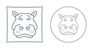 icono de vector de hipopótamo