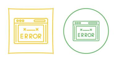 icono de vector de código de error